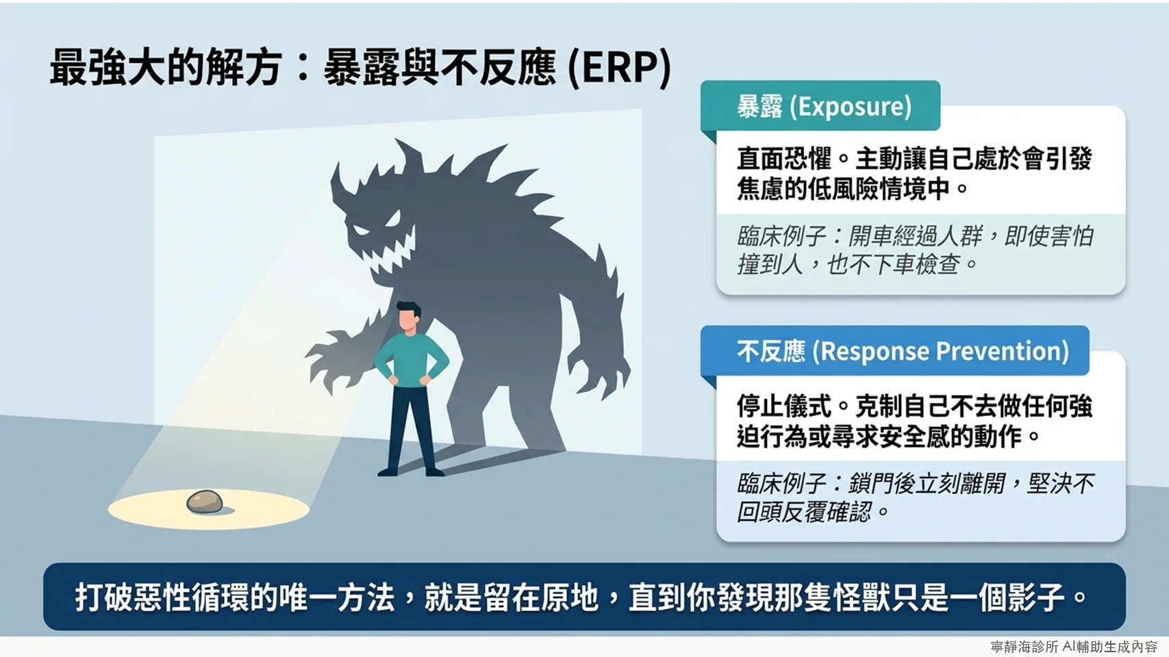 強迫症暴露與不反應治療ERP：直面恐懼、停止強迫儀式