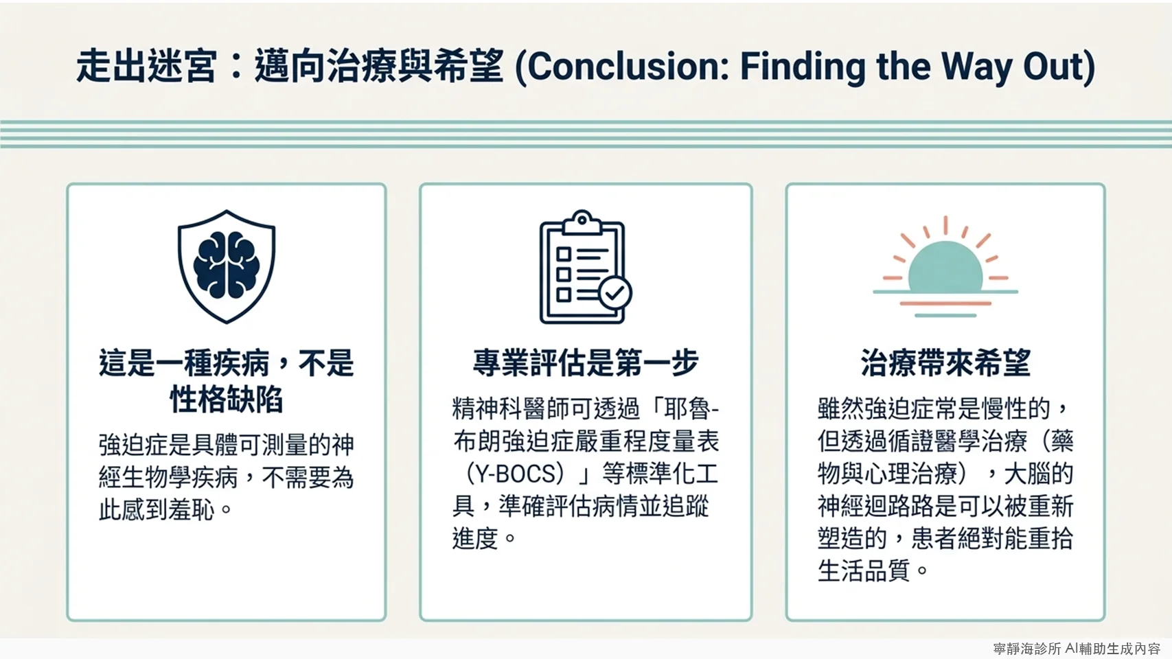 強迫症治療與希望：神經生物學疾病可透過藥物與心理治療改善