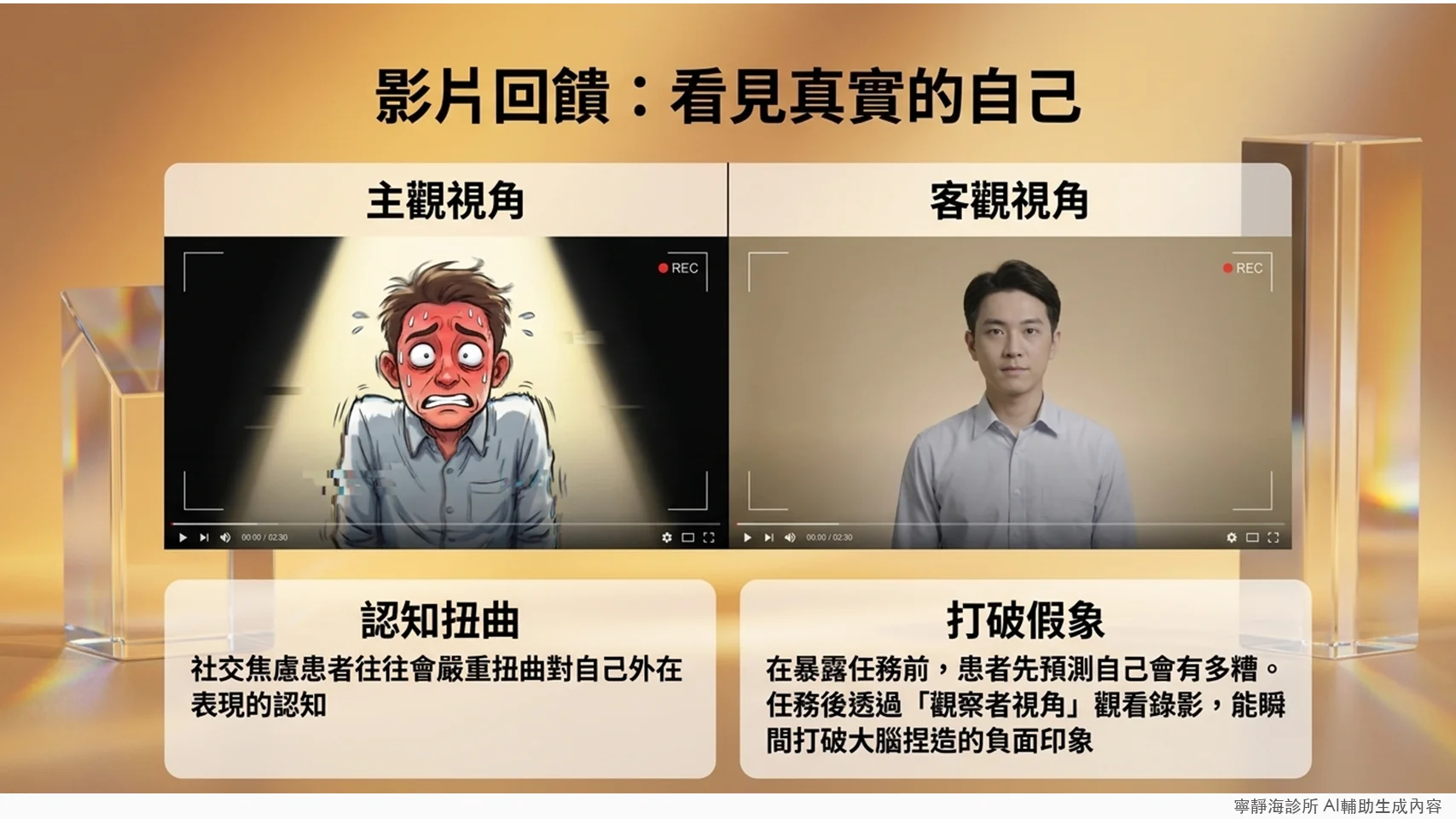 影片回饋治療技巧：社交焦慮症患者主觀視角與客觀視角的落差